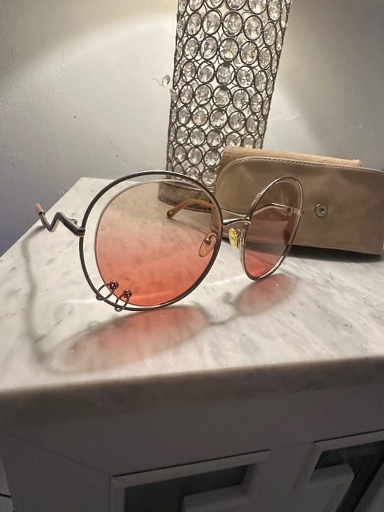 Chloé CE153S 843 Oversized Round Sunglasses Pink Gradient Made in Italy